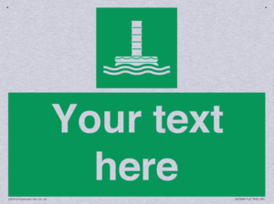 Custom sign safe condition Evacuation chute 